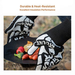 BBQ Gloves Heat-Resistant Non-Slip Grip Extended Cuffs