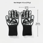 BBQ Gloves Heat-Resistant Non-Slip Grip Extended Cuffs