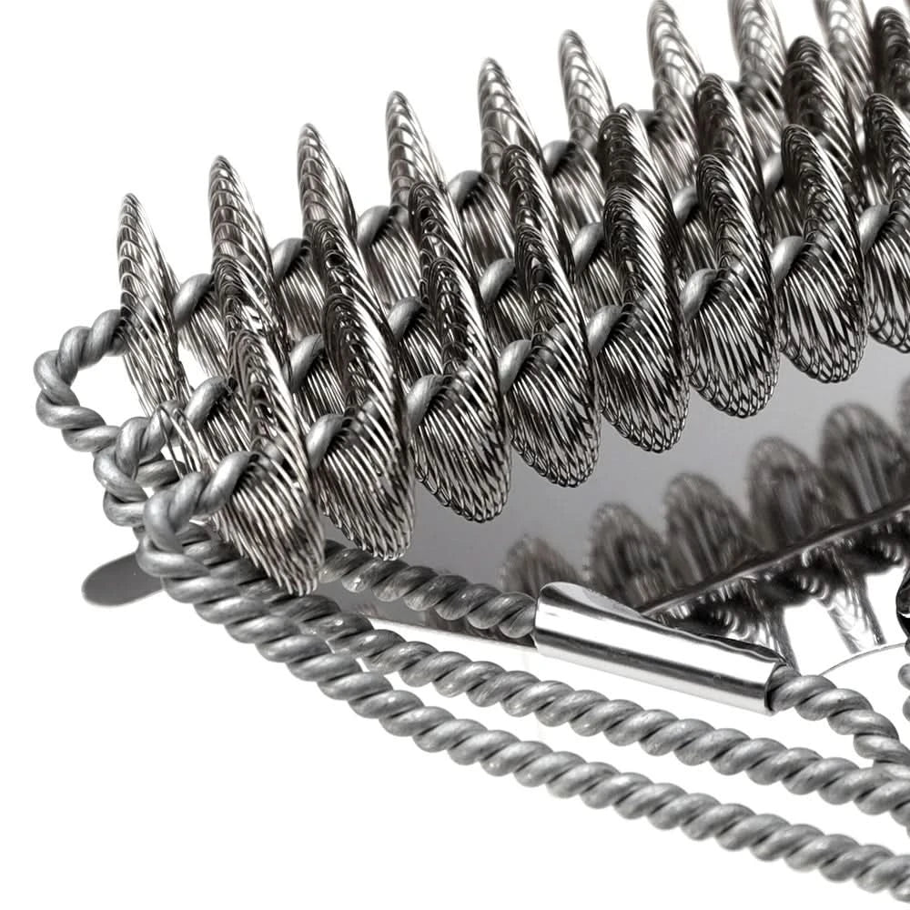BBQ Grill Brush Bristle-Free Three-Head Stainless Steel Scraper