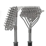 BBQ Grill Brush Bristle-Free Three-Head Stainless Steel Scraper