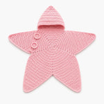 Baby Blanket Hooded Star-Shaped Crocheted Cotton Button Closure