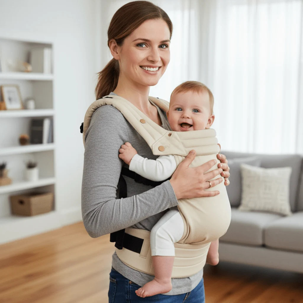 Baby Carrier Breathable Cotton Ergonomic Support 4 Carrying Positions