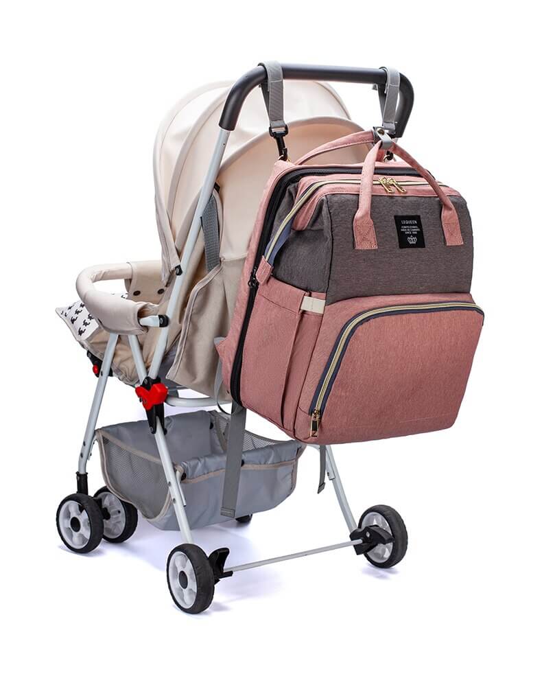Baby Changing Backpack Fold-Out Travel Bed Insulated Bottle Pockets