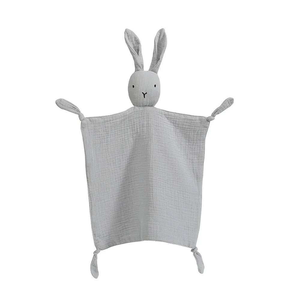 Baby Comfort Blanket Animal Head Lightweight Breathable Muslin Washable