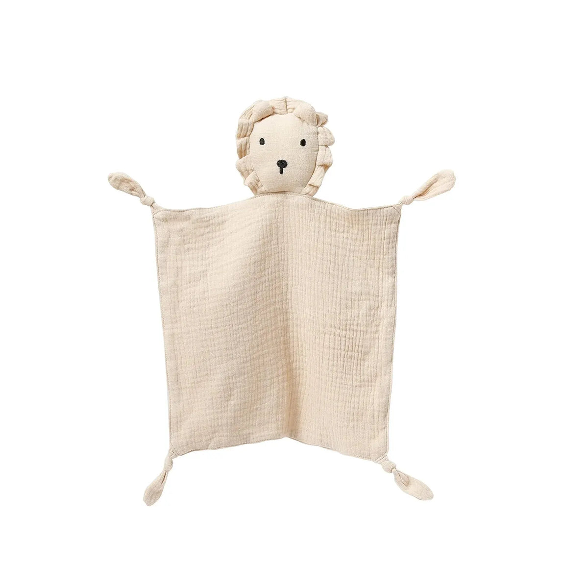 Baby Comfort Blanket Animal Head Lightweight Breathable Muslin Washable