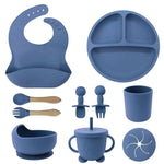Baby Dinnerware Set 10-Piece Silicone Suction Base