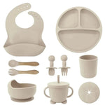 Baby Dinnerware Set 10-Piece Silicone Suction Base