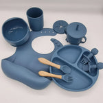 Baby Dinnerware Set 10-Piece Silicone Suction Base