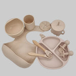Baby Dinnerware Set 10-Piece Silicone Suction Base
