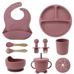 Baby Dinnerware Set 10-Piece Silicone Suction Base