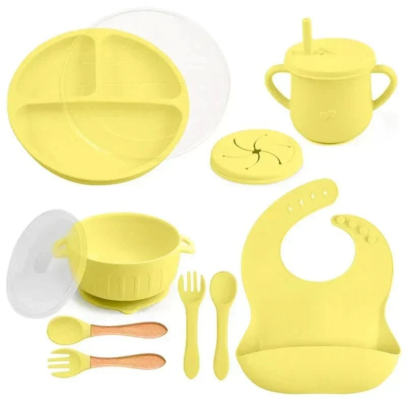Baby Dinnerware Set Silicone BPA-Free 10-Piece Set
