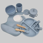 Baby Dinnerware Set Silicone Suction Base BPA-Free 10-Piece