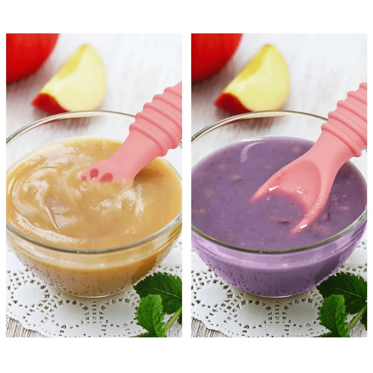 Baby Feeding Spoons Soft Silicone Set of 2