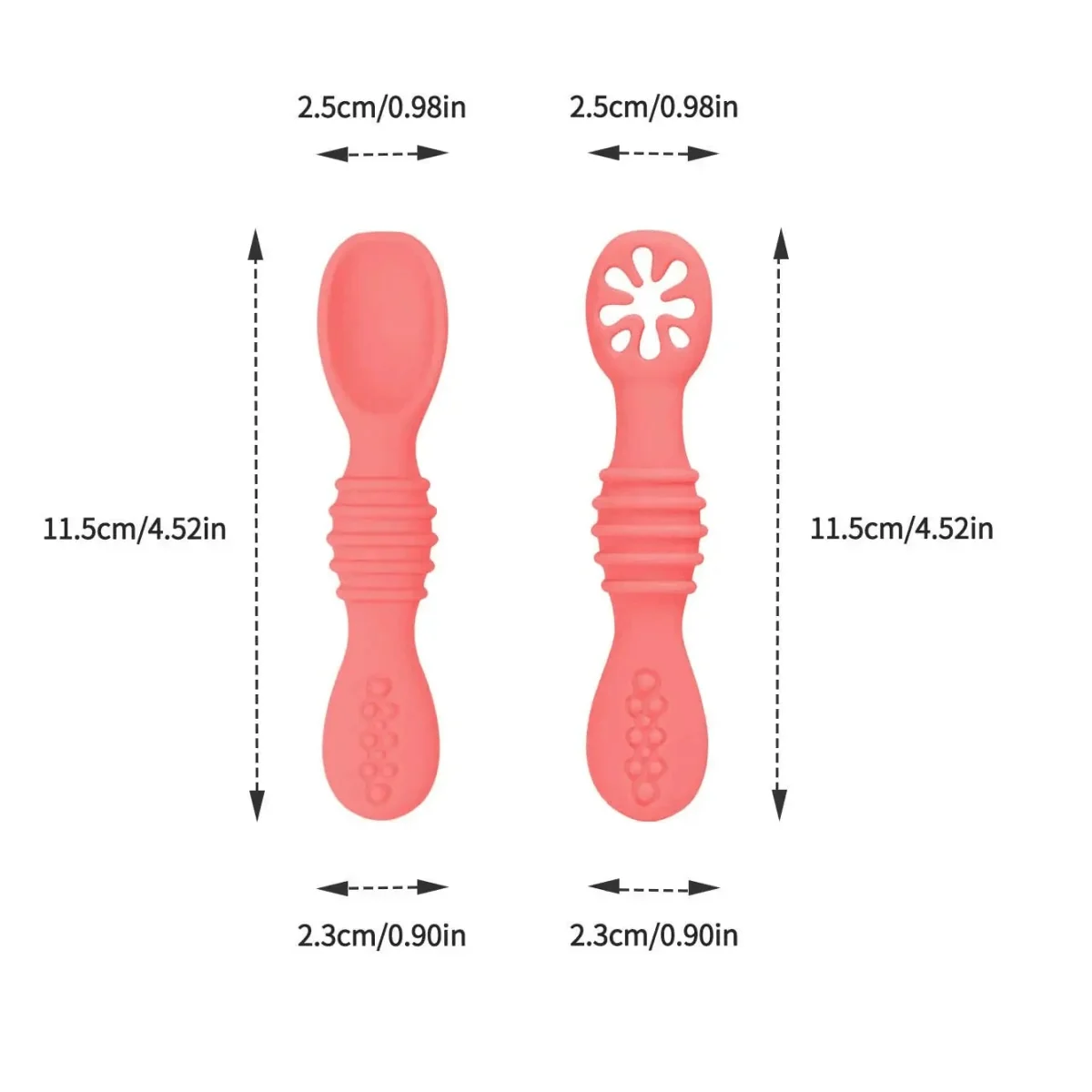 Baby Feeding Spoons Soft Silicone Set of 2
