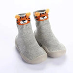 Baby Grip Socks Animal Print Flexible Soft Sole Breathable Fabric