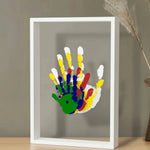 Baby Handprint & Footprint Frame Non-Toxic Clay Natural Wood