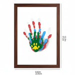 Baby Handprint & Footprint Frame Non-Toxic Clay Natural Wood