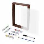Baby Handprint & Footprint Frame Non-Toxic Clay Natural Wood