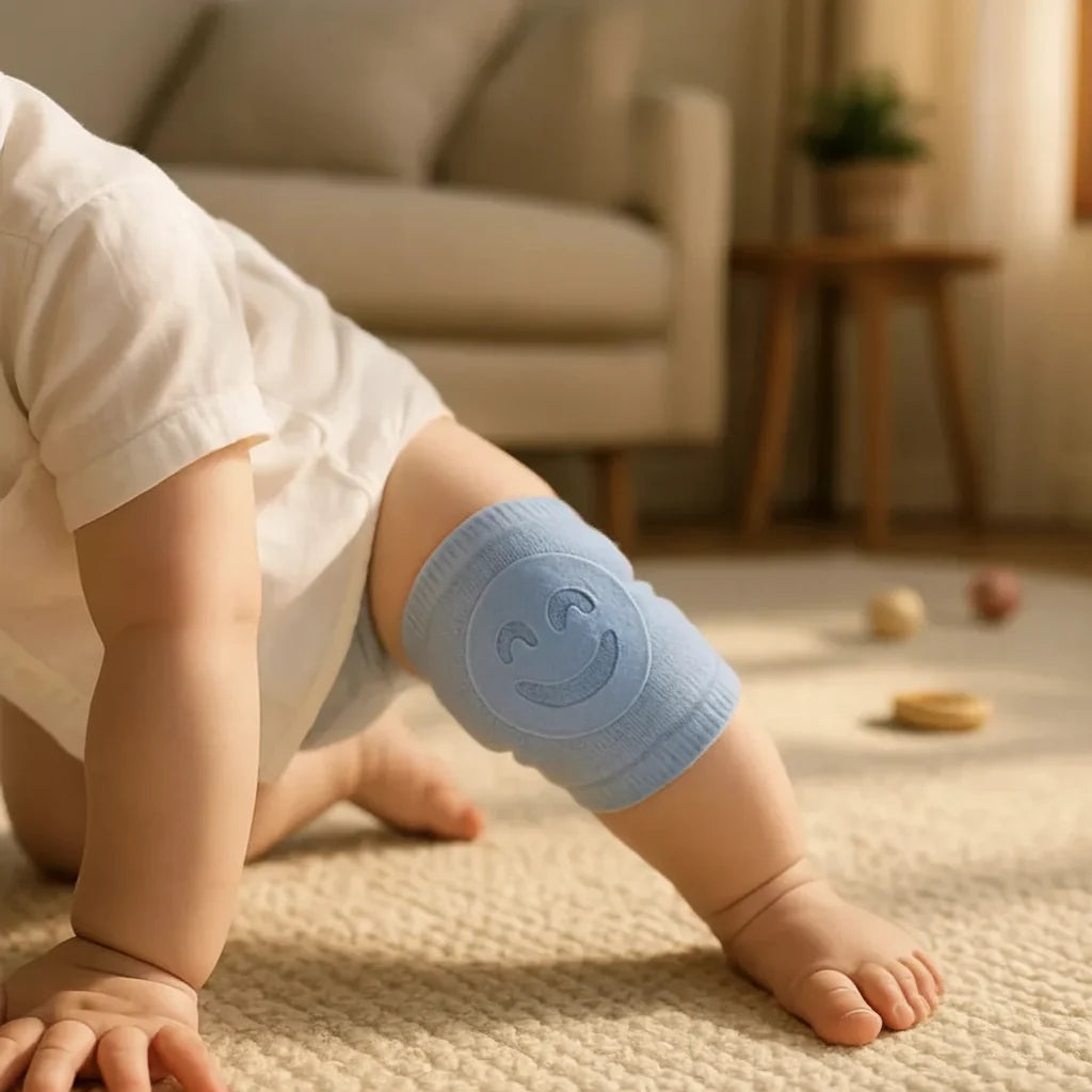 Baby Knee Pads Cushioned Cotton Blend & Silicone Grip