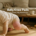 Baby Knee Pads Cushioned Cotton Blend & Silicone Grip