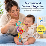 Baby Linking Rings Textured Multicolored Set of 24