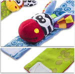 Baby Rattle Set Cotton 4-Piece Wrist & Foot Rattles