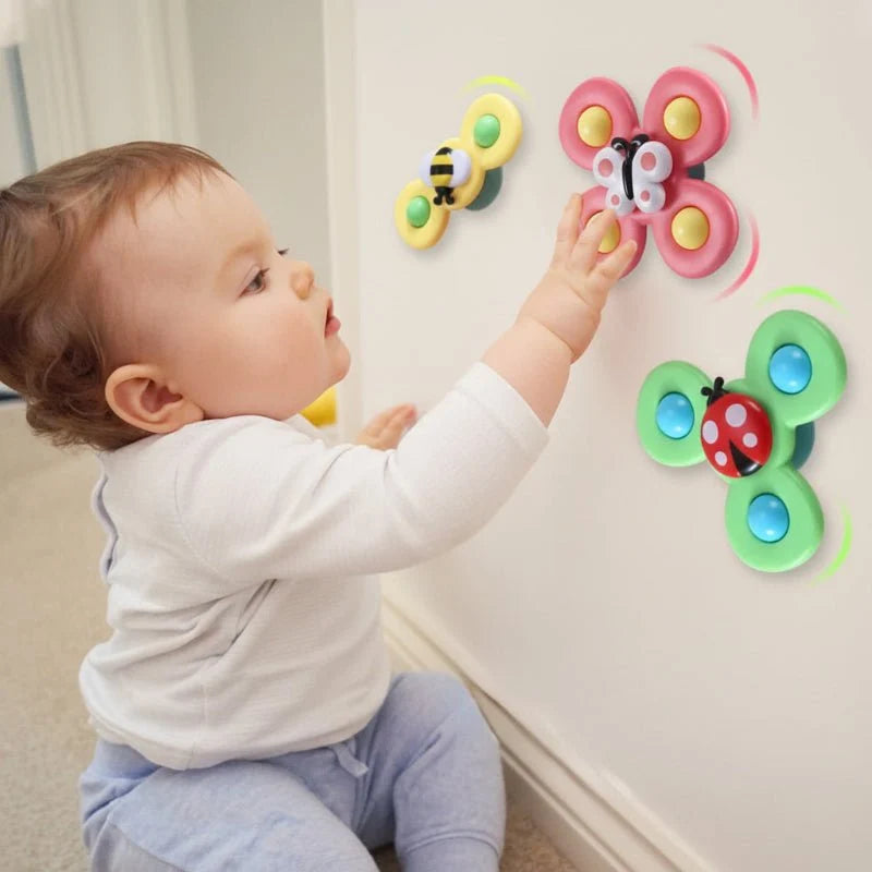 Baby Spinner Toy BPA-Free Sensory 3-Piece Set