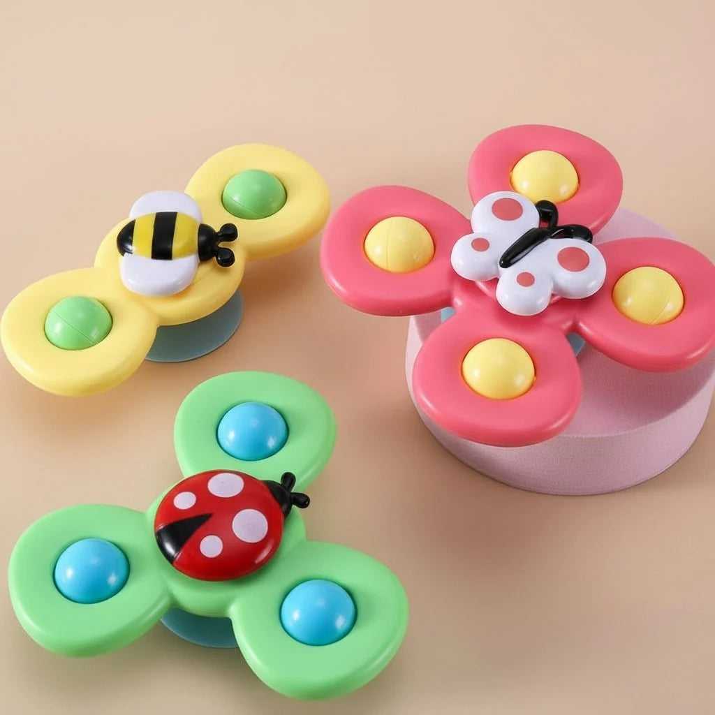 Baby Spinner Toy BPA-Free Sensory 3-Piece Set