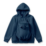 Babywearing Hoodie Built-In Baby Pouch Soft Fleece Zipper Front