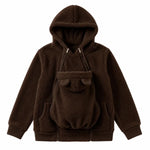 Babywearing Hoodie Sherpa Fleece Removable Zip-On Panel