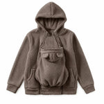 Babywearing Hoodie Sherpa Fleece Removable Zip-On Panel