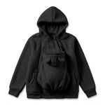 Babywearing Hoodie Soft Fleece Built-In Baby Pocket Front Zipper