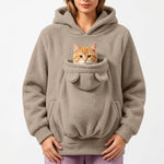 Babywearing Jacket Soft Fleece Kangaroo Pocket With Hood