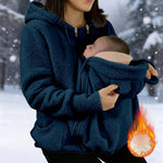 Babywearing Jacket Soft Fleece Kangaroo Pocket With Hood