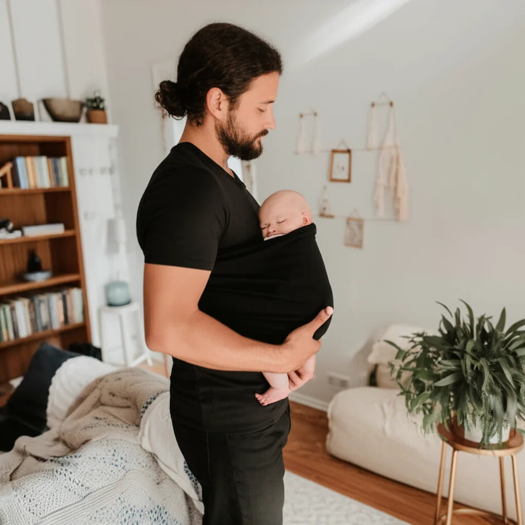 Babywearing T-Shirt Built-In Baby Pouch Stretchy Cotton