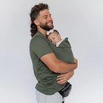 Babywearing T-Shirt Built-In Baby Pouch Stretchy Cotton