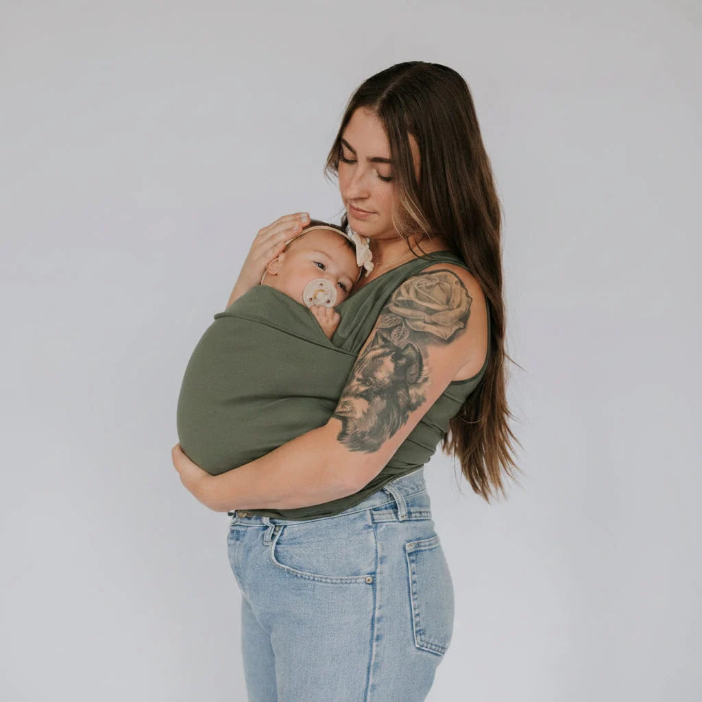 Babywearing T-Shirt Built-In Baby Pouch Stretchy Cotton