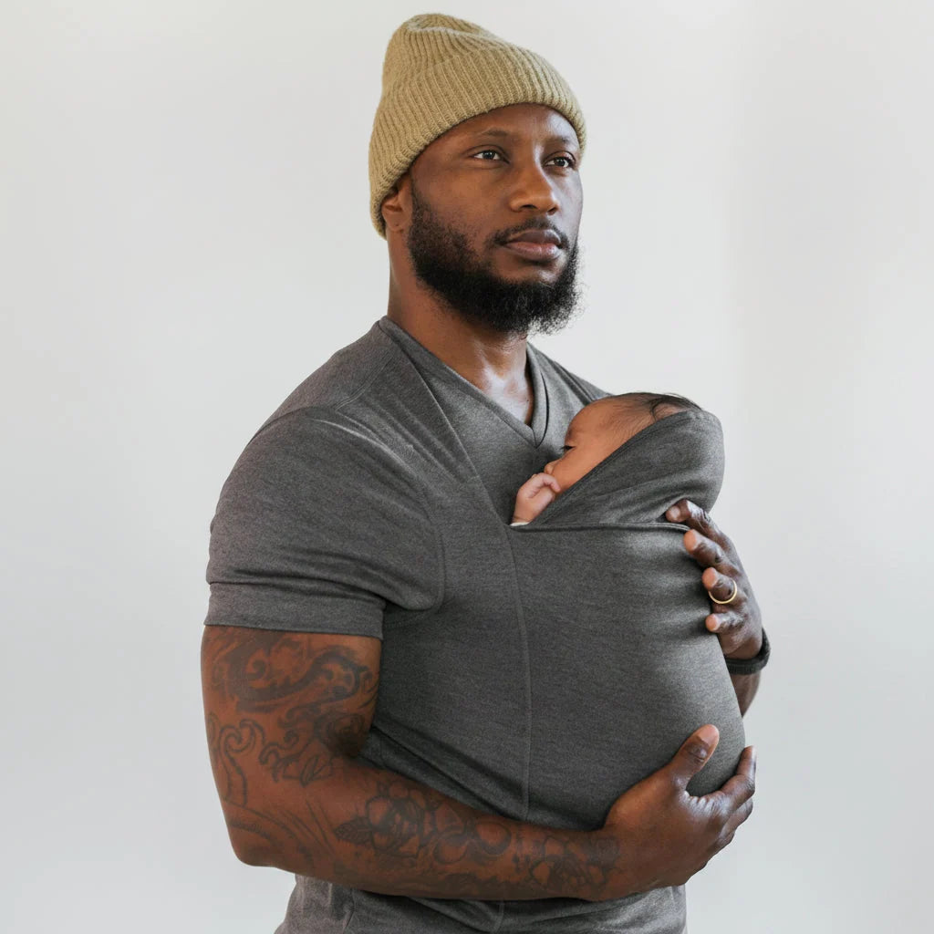 Babywearing T-Shirt Built-In Baby Pouch Stretchy Cotton
