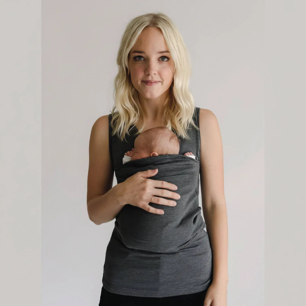 Babywearing T-Shirt Built-In Baby Pouch Stretchy Cotton