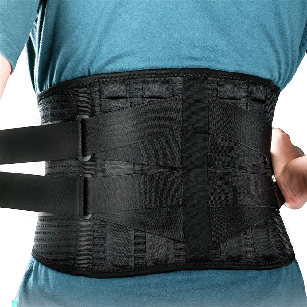 Back Brace Adjustable Lumbar Support Breathable Lightweight Fabric