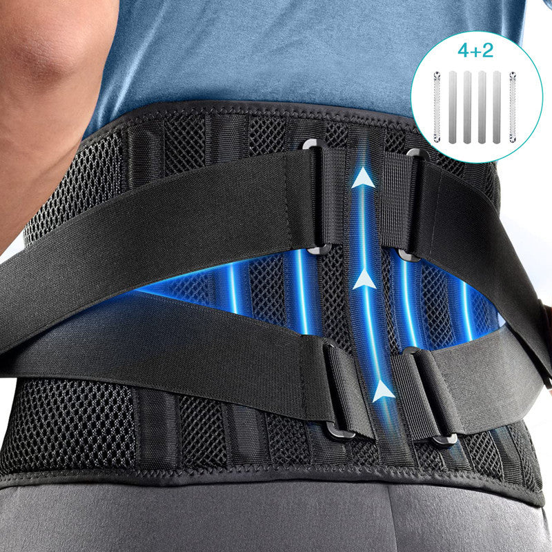 Back Brace Adjustable Lumbar Support Breathable Lightweight Fabric