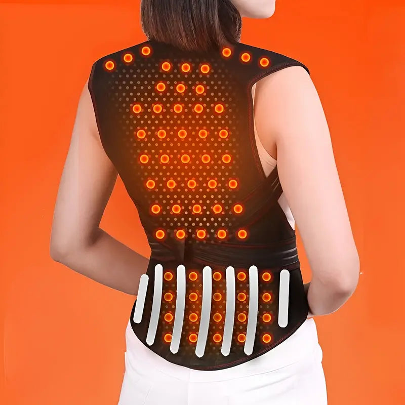 Back Brace Magnetic Infrared Heat Adjustable Lumbar Support