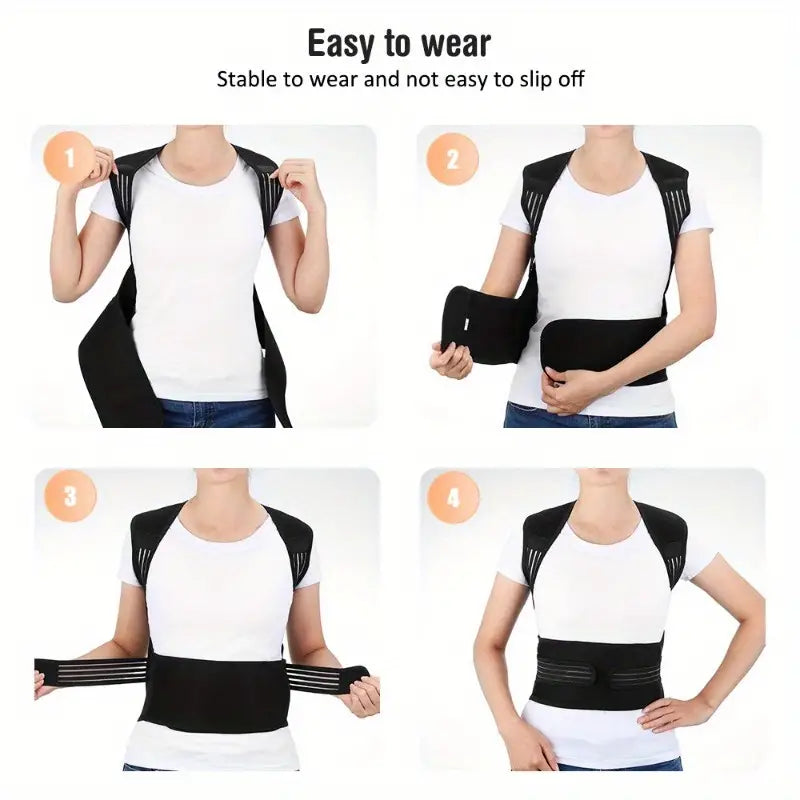 Back Brace Magnetic Infrared Heat Adjustable Lumbar Support