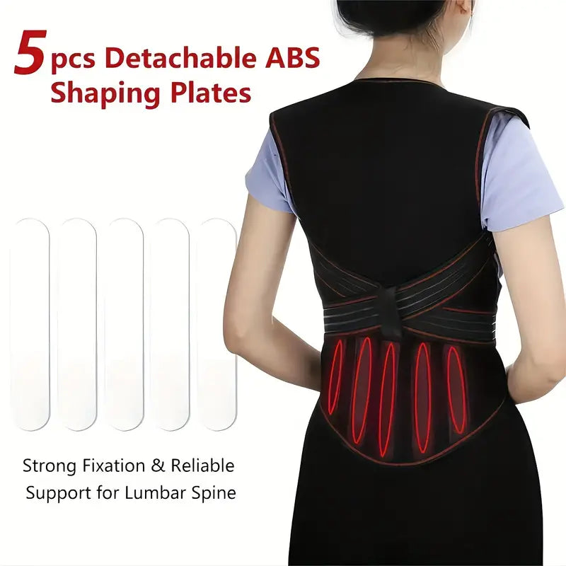 Back Brace Magnetic Infrared Heat Adjustable Lumbar Support