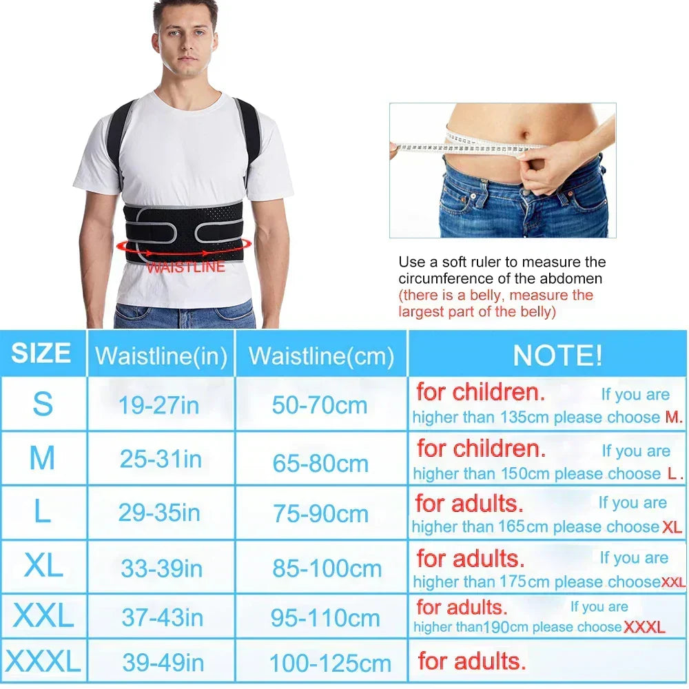 Back Brace Posture Corrector Breathable Mesh Adjustable Straps