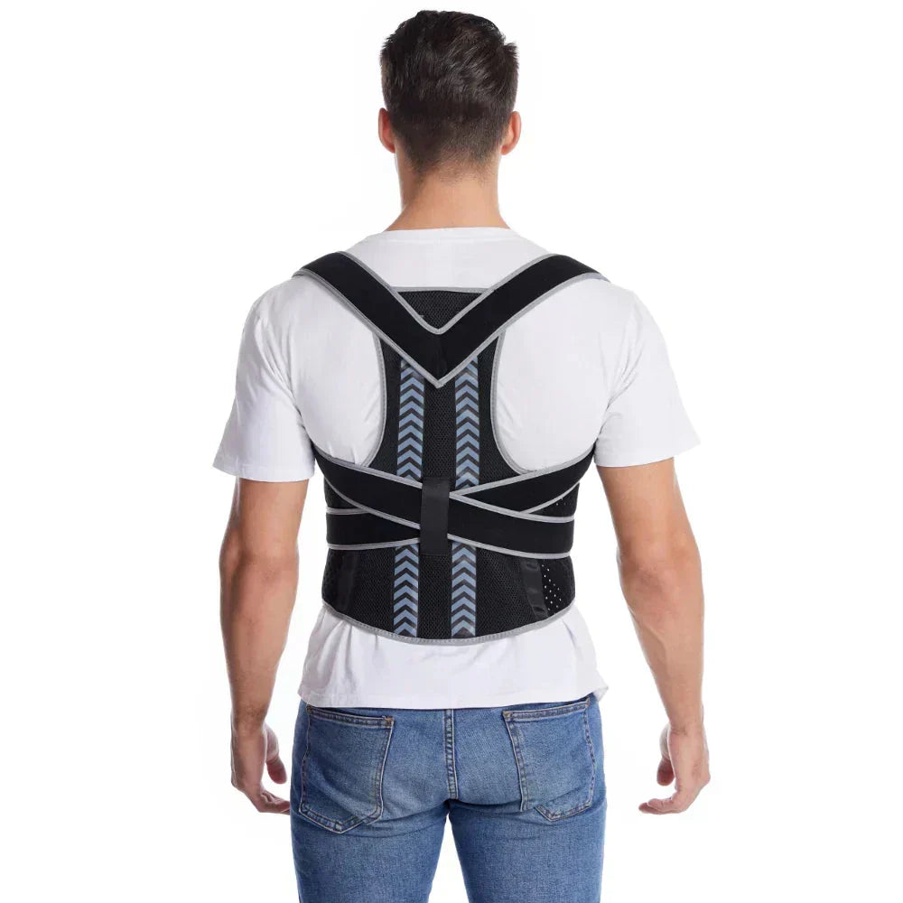 Back Brace Posture Corrector Breathable Mesh Adjustable Straps