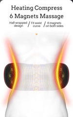 Back Massager Adjustable Pulse & Vibration Remote Control Heating