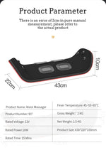 Back Massager Adjustable Pulse & Vibration Remote Control Heating