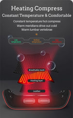 Back Massager Adjustable Pulse & Vibration Remote Control Heating
