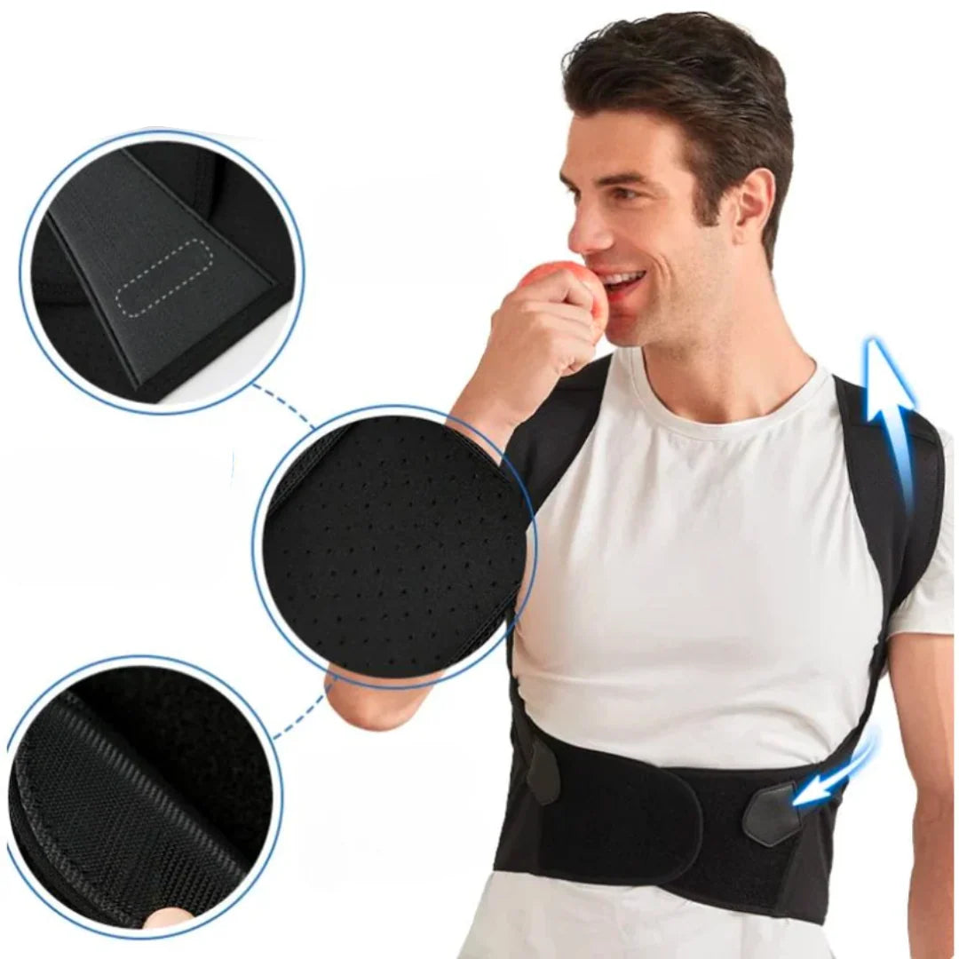 Back Posture Corrector Adjustable Stretch Straps Discreet Fit